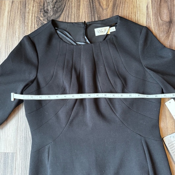 Eliza J black pleated top fit and flare dress size 8 NWT - Picture 6 of 10